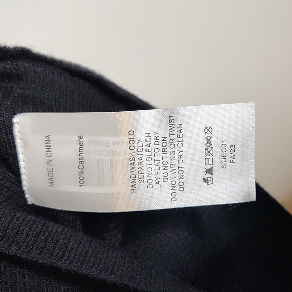 NEW Quince Feather Weight Cashmere Ribbed Tank Black Sz XS - Picture 10 of 11